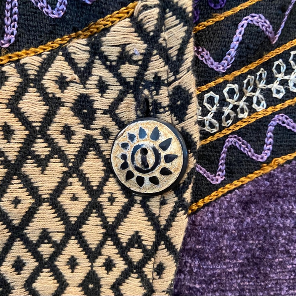 Indigo Moon Boho Patchwork Jacket. Size Medium. - image 2